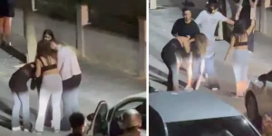 Genç kızlar arasında sokak kavgası çıktı