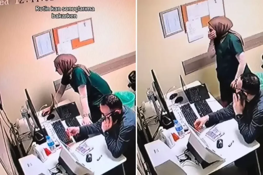Rutin Kan Sonuclarina Bakan Hemsire Ekranda 18790063 9465 Amp - Yazar Kadın