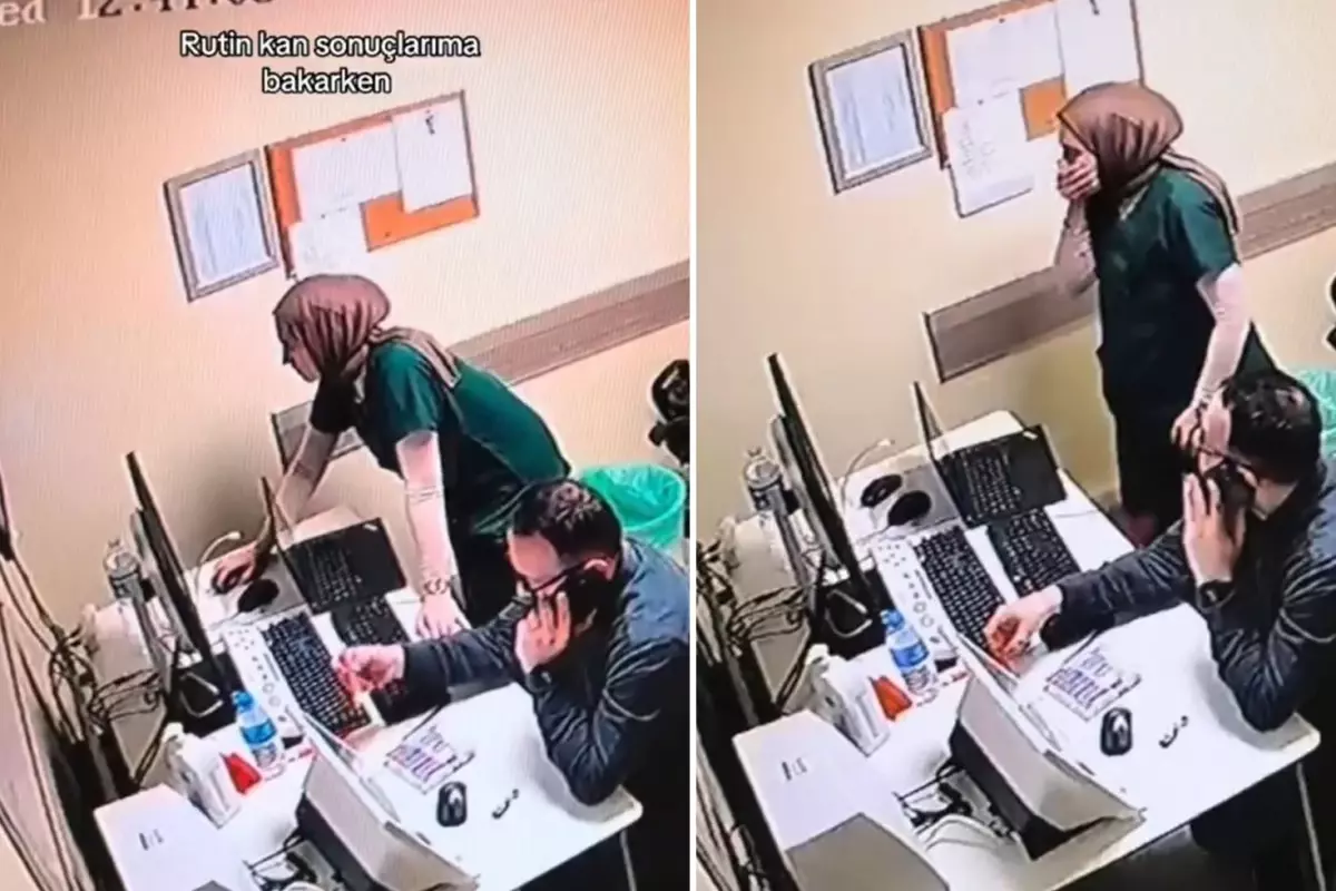 Rutin Kan Sonuclarina Bakan Hemsire Ekranda 18790063 9465 Amp - Yazar Kadın