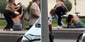Kadınlar arasında sokak kavgası çıktı