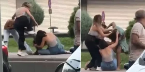 4 Kadın Arasında Dakikalarca Süren Kavga, Erkeklerin Müdahalesine İhtiyaç Duydu