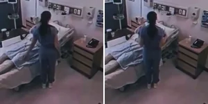 Hemşire, hastaya göğüslerini sallayarak tepki çekiyor