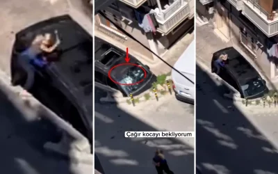 Kocanı ara diye çığlık atıp aracı parçaladı
