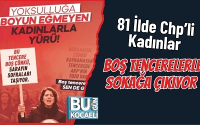 Kadınlar Boş Tencerelerle Yoksulluğa Karşı Çıkıyor