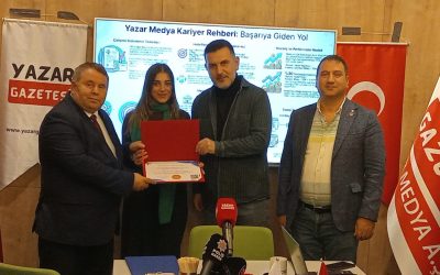 Yazar Kadın Sorumlu M&uuml;d&uuml;r&uuml; İlayda Mutyılmaz&rsquo;a Katılım Sertifikası Takdim Edildi